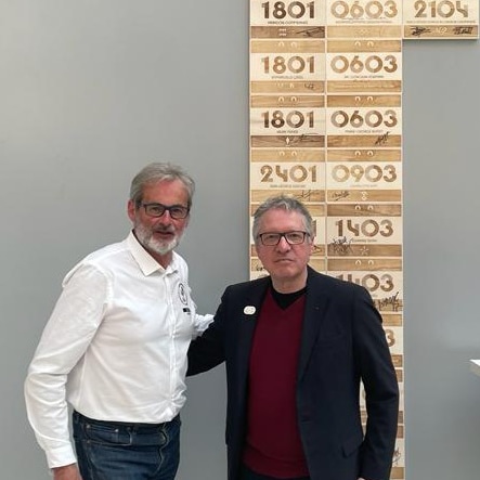 Jean-Luc Framont et Thierry Rey au Comité d'organisation des Jeux Olympiques de Paris 2024.